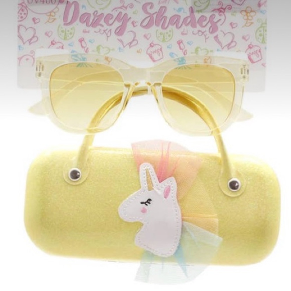 Yellow summer Glasses with a Bag
